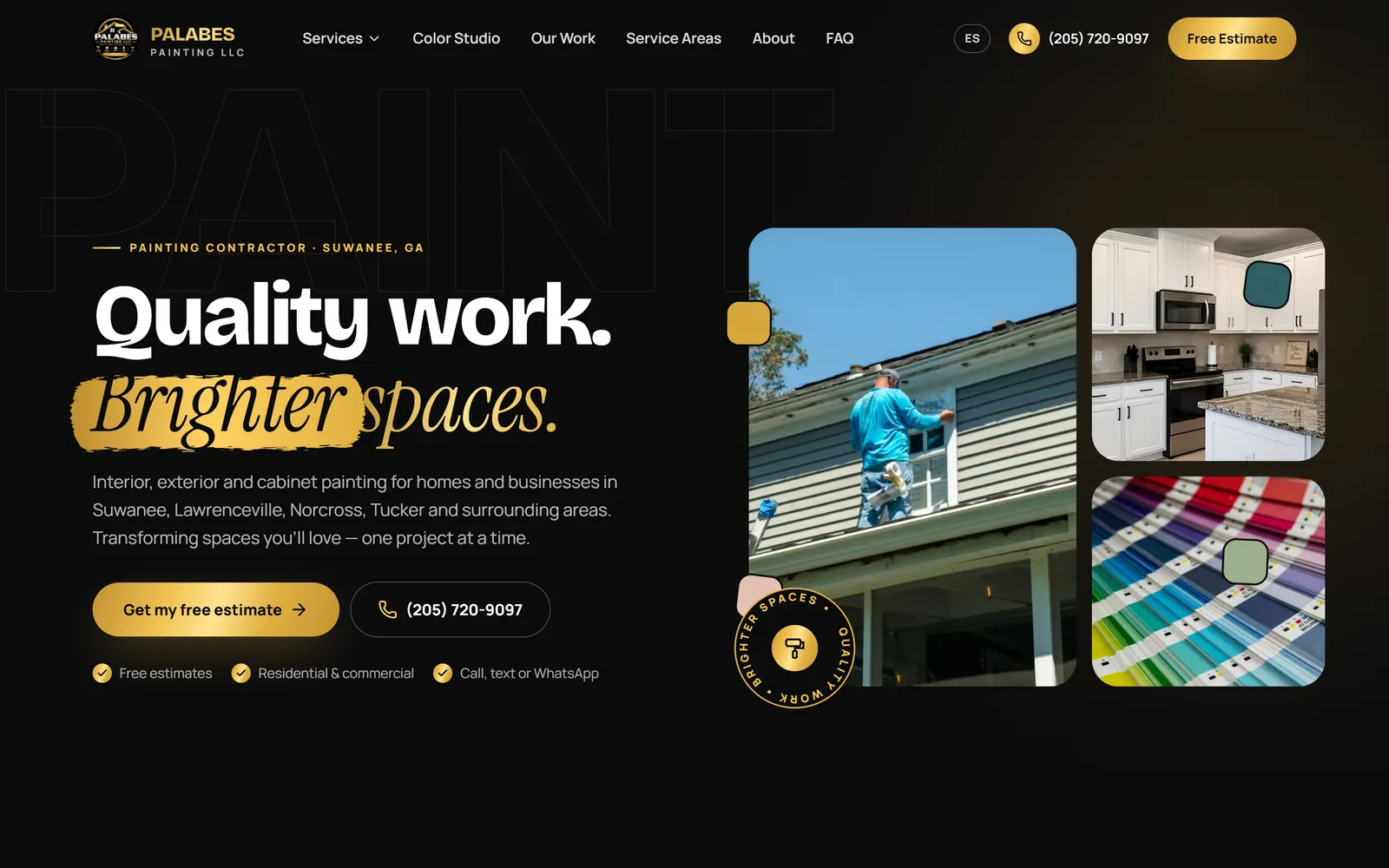 Palabes Painting — website we designed and built