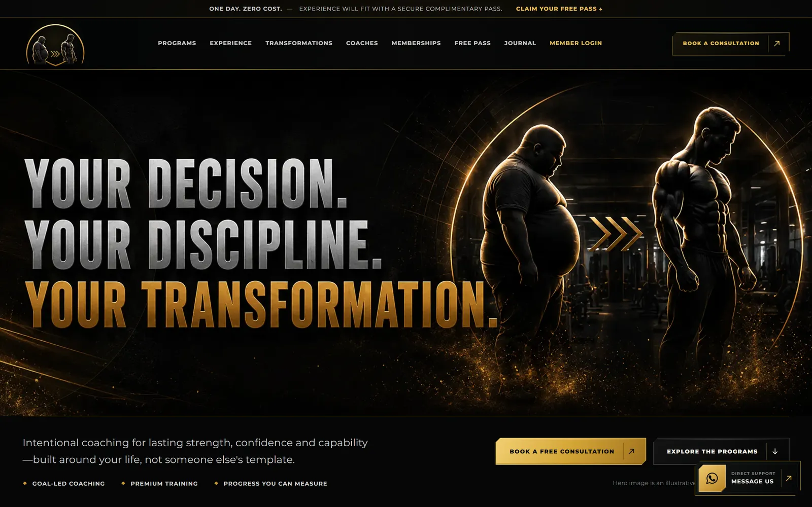 Will Fit Transformation — captura del sitio